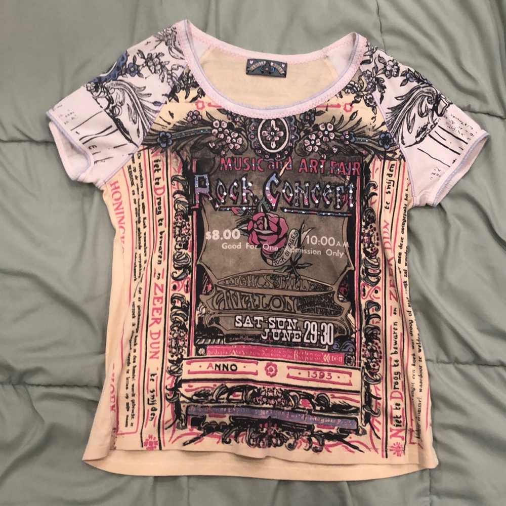 Vanilla Sugar Y2K Studded T-Shirt
